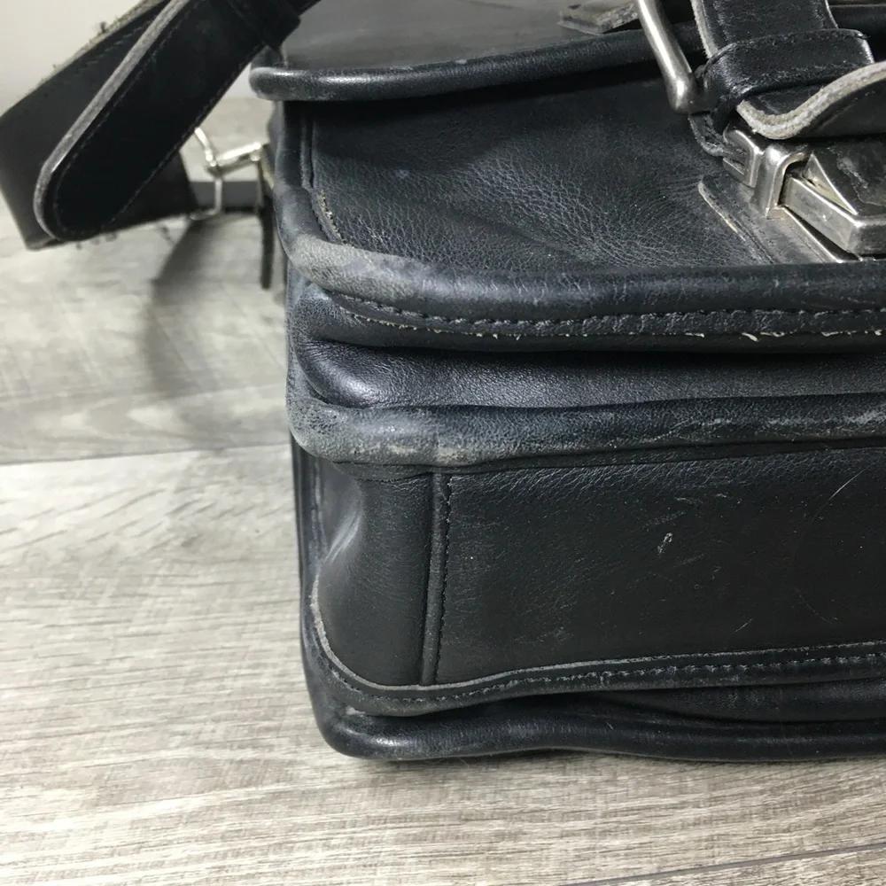 Coach 2Way Thompson Leather Executive Briefcase Laptop Computer Shoulder Bag